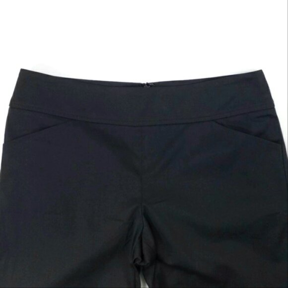 BCBGMaxAzria Black Flat Front High Waist Back Seamed Straight Leg Dress Pants - Picture 7 of 12